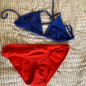 Red & blue bikini sz large